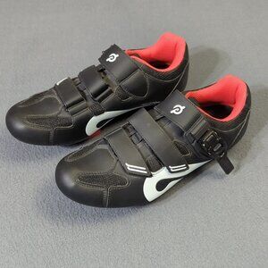 Peloton Cycling Shoes Unisex Size 43 Black Red Cleats